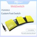 Web Switch USB Foot Pedal Three Action HID Cross-platform Key Value Setting