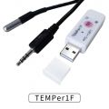 USB Thermometer External Temperature Sensor Tester Data Logger Recorder for PC Computer HID Real Time Date Viewing Remote Email Alarm -40~+125 Celsius/Fahrenheit (TEMPer1F)