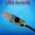 DIY switch line,USB Switch cable can connect 6pcs different pedals,can customize different line length(USB Switch6_6) 