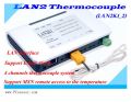 LAN to thermocouple,2*K type  thermocouple,industrial high temperature thermometer,0-400C,Android APP,remote access data,Email alarm,Apply to the mold,oven,baking room(LAN2K1_2)