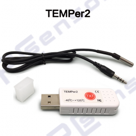 Double Sensor Computer USB Thermometer Free PC Software for Logging Temperature with Email Alarm -40~+120C(TEMPer2)