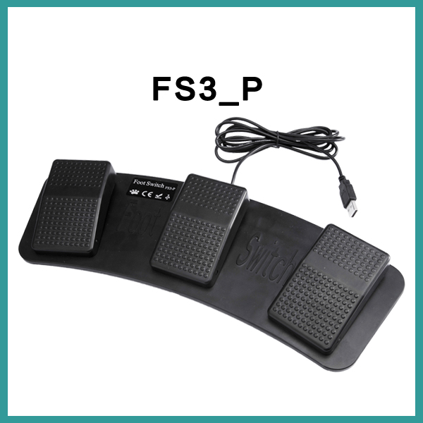 Fs3-P Usb Interruptor de pedal triple Control de pedal Teclado Ratón 3 